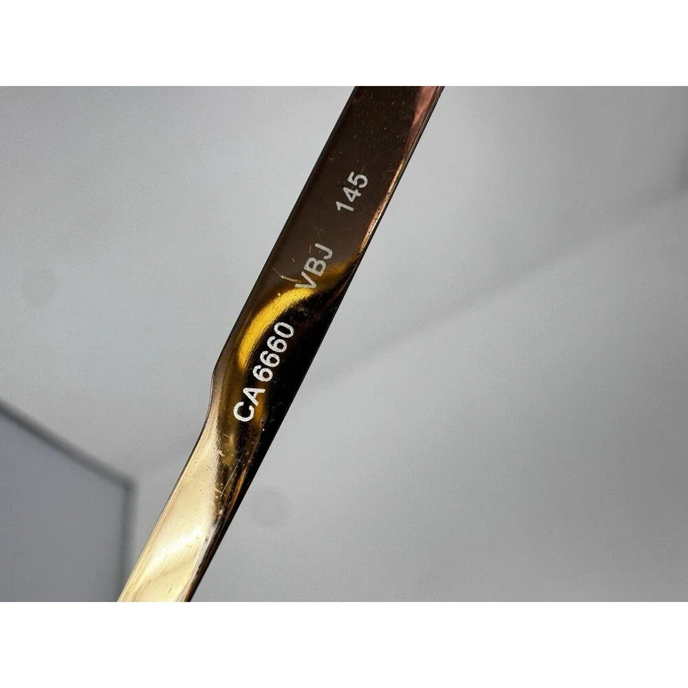 Carrera CA6660 VBJ Black Gold Eyeglass Frames 48-22-145 Authentic